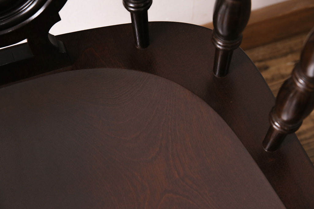 中古　松本民芸家具　存在感のあるホイールデザインが格好良い大キャプテンチェア(椅子、アームチェア、ウィンザーチェア、ウインザーチェア)(定価約26万円)(R-049012)