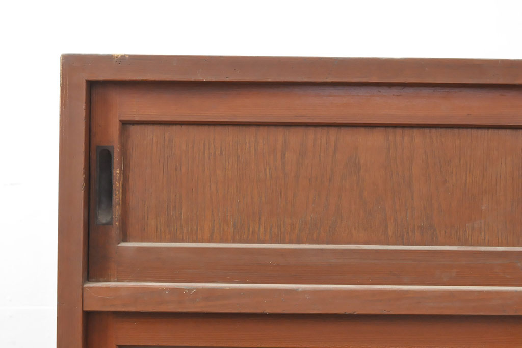 和製アンティーク　レトロな佇まいが目を引く収納棚(キャビネット、食器棚、戸棚)(R-054143)