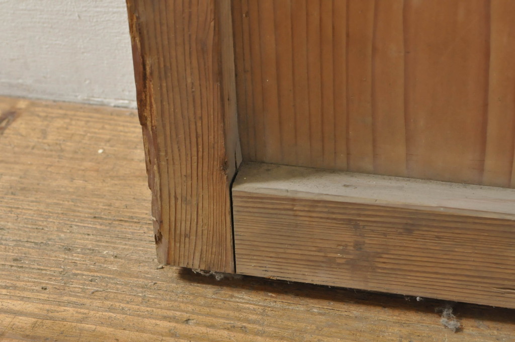 アンティーク建具　和モダンな空間づくりにおすすめの荒格子戸1枚(引き戸、格子戸)(R-076328)