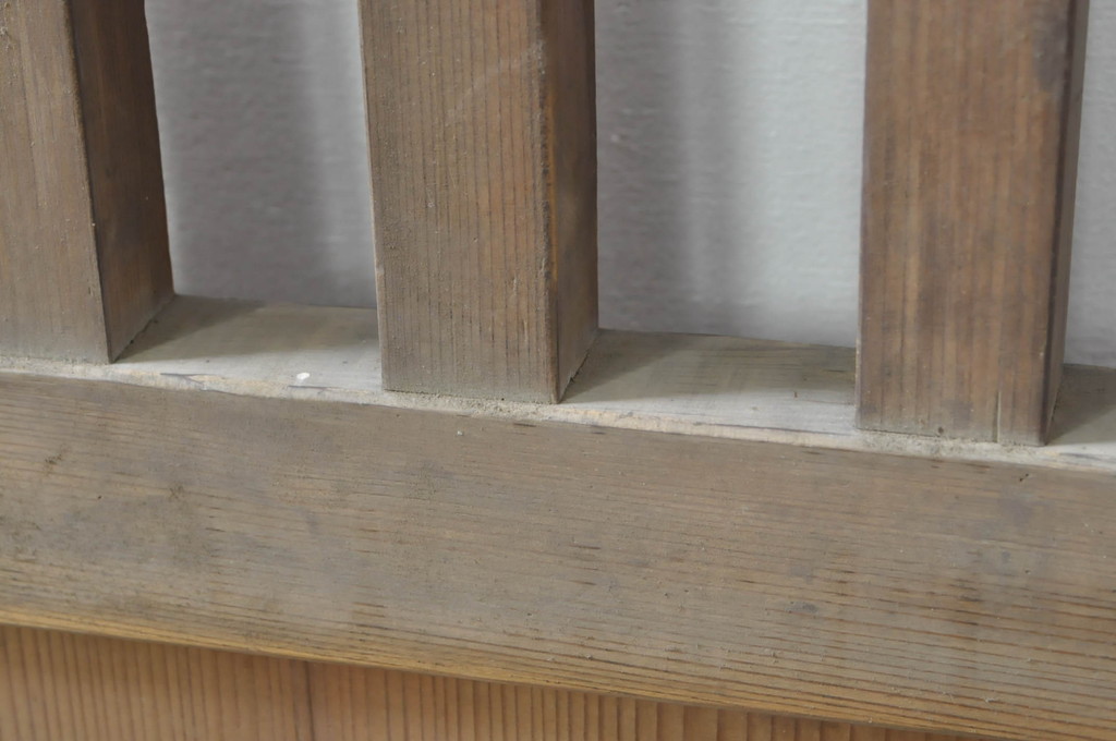 アンティーク建具　和モダンな空間づくりにおすすめの荒格子戸1枚(引き戸、格子戸)(R-076329)
