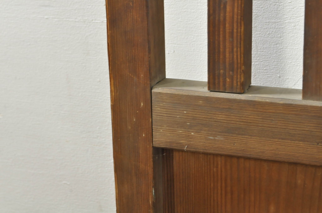 アンティーク建具　和モダンな空間づくりにおすすめの荒格子戸1枚(引き戸、格子戸)(R-076329)