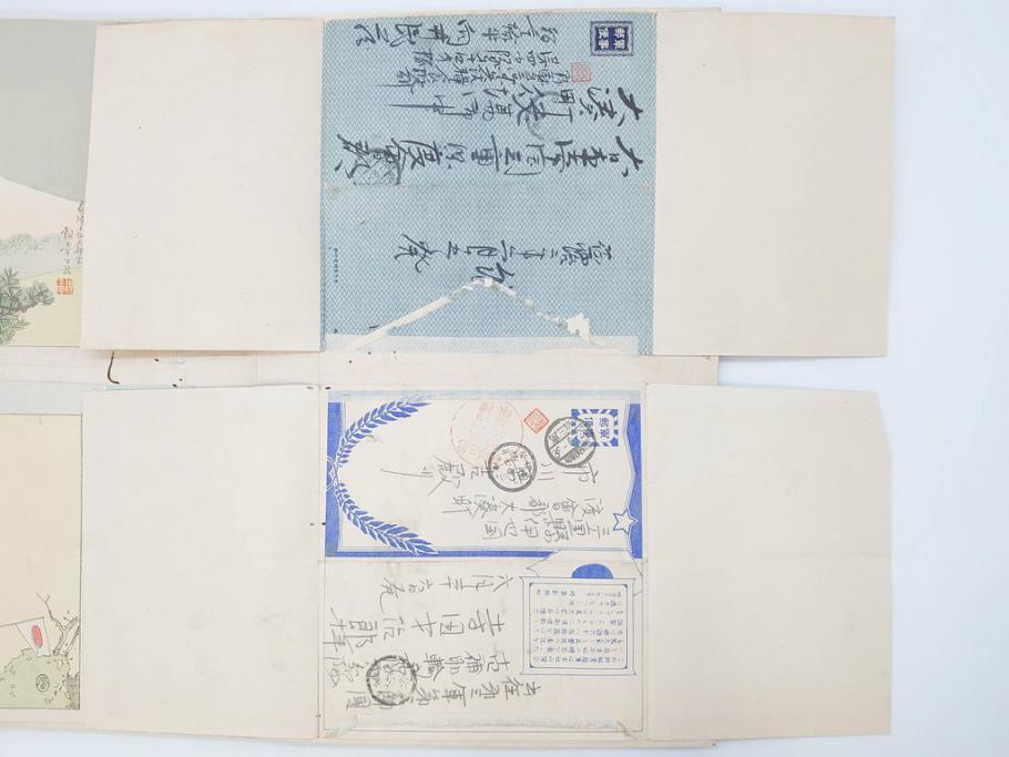 戦前　軍事郵便　伊勢國　大湊町　伊勢神社　仮装巡洋艦　葉書　エンタイヤ　まとめて36枚セット(はかき、はがき、ハガキ、絵葉書、明治、消印、通信省発行、征露、戦時通信用紙)(R-071733)