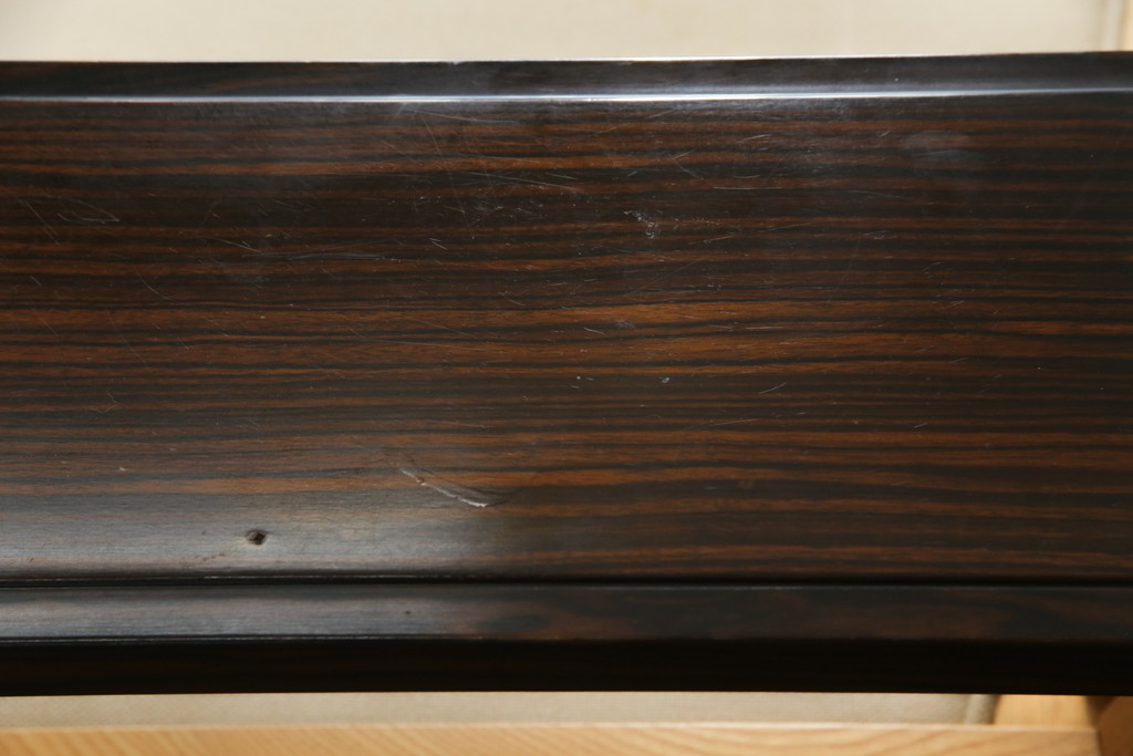 中古　美品　モリシゲ(MORISHIGE/森繁)　水葉(ミズハ)　合皮　和モダンテイストのお部屋づくりにおすすめな3人掛けソファ(アームソファ、三人掛け、3P、トリプルソファ、ローソファ)(定価約100万円)(R-066562)