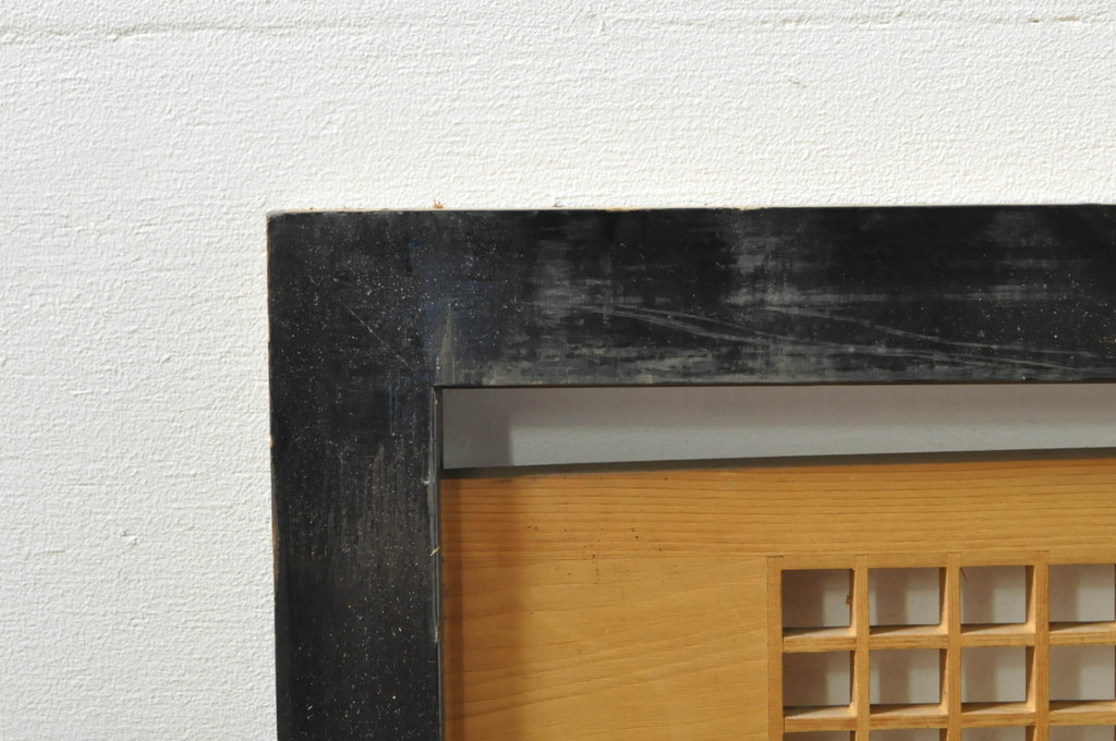 ビンテージ建具　松・鷲　彫刻と組子細工の組み合わせが美しい欄間2枚セット(明り取り、明かり取り、ランマ、ヴィンテージ)(R-076334)