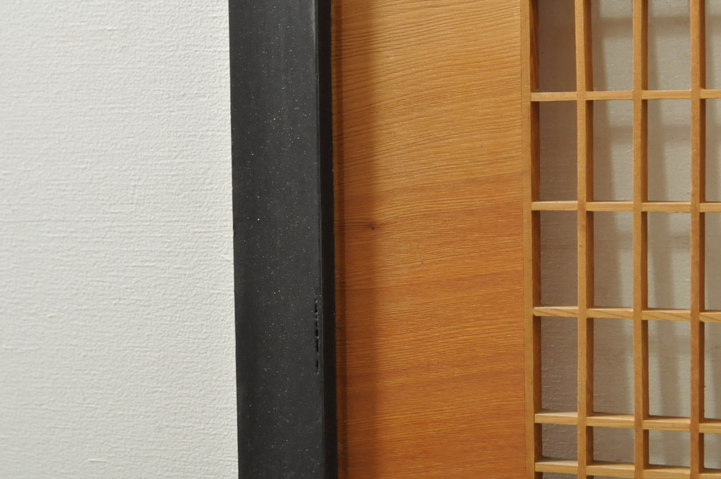 ビンテージ建具　松・鷲　彫刻と組子細工の組み合わせが美しい欄間2枚セット(明り取り、明かり取り、ランマ、ヴィンテージ)(R-076334)