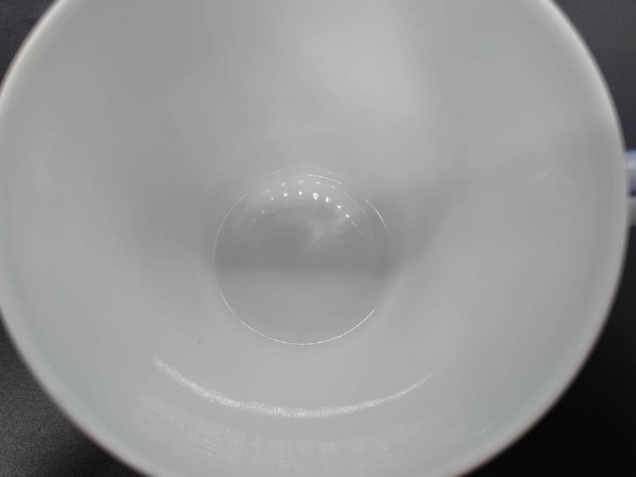 デンマーク　ROYAL COPENHAGEN(ロイヤルコペンハーゲン)　ブルーフルテッド プレイン　繊細な絵付けがエレガントなコーヒーカップ&ソーサー5客セット(洋食器、C&S)(R-078346)