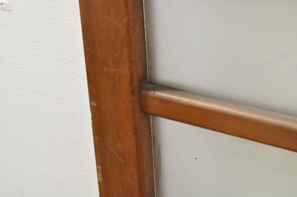 アンティーク建具　レトロな空間を演出するガラス戸2枚セット(引き戸)(R-076086)