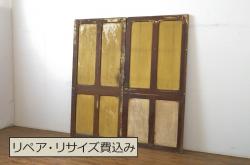 アンティーク建具　大正ロマンの雰囲気漂うガラス戸1枚(引き戸)(R-070938)