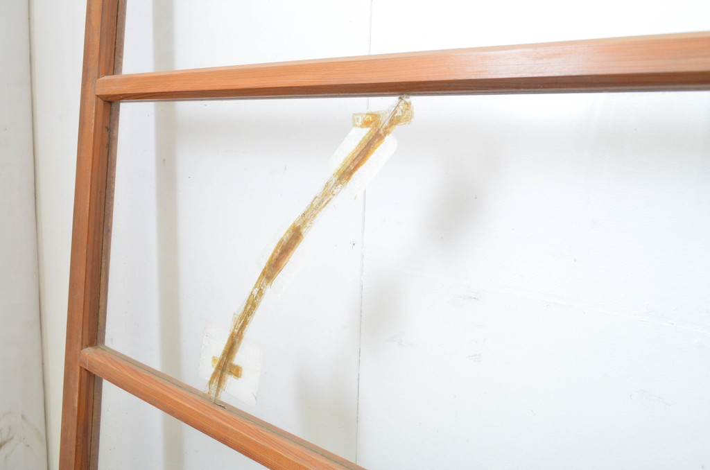 アンティーク建具　経年を感じる風合いが魅力のガラス戸4枚セット(引き戸)(R-064104)