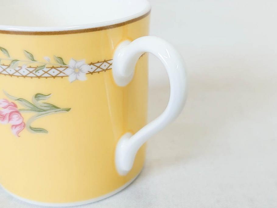 Tiffany&Co.(ティファニー)　Pink Tulip(ピンクチューリップ)　Sybil Connolly　食卓に彩を与えてくれるデミタスカップ&ソーサー6客セット(C&S、Made in Japan、陶器、花柄、説明書付き、洋食器)(R-078350)