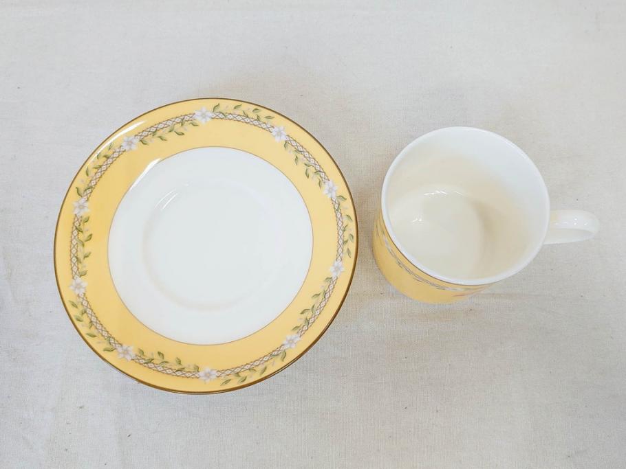 Tiffany&Co.(ティファニー)　Pink Tulip(ピンクチューリップ)　Sybil Connolly　食卓に彩を与えてくれるデミタスカップ&ソーサー6客セット(C&S、Made in Japan、陶器、花柄、説明書付き、洋食器)(R-078350)