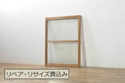 【加工実例】昭和中期の組子欄間の裏表両面ともにクリアガラスに変更しました。(明り取り、明かり取り、建具)