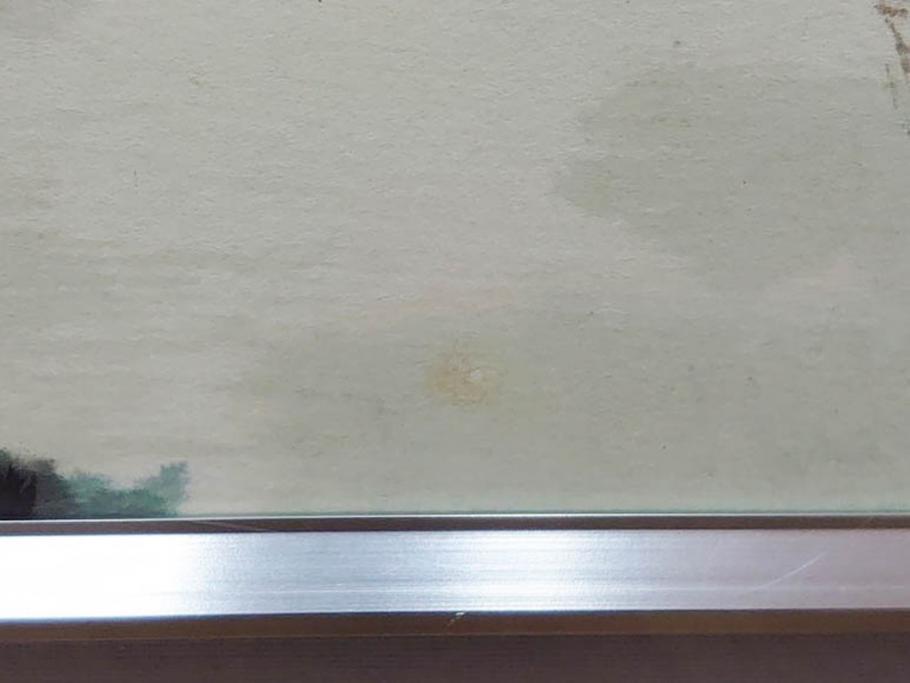 真作　中国　傅益瑶　15号　水墨画(墨絵、布引観音、風景画、女流画家、額装)(R-078410)
