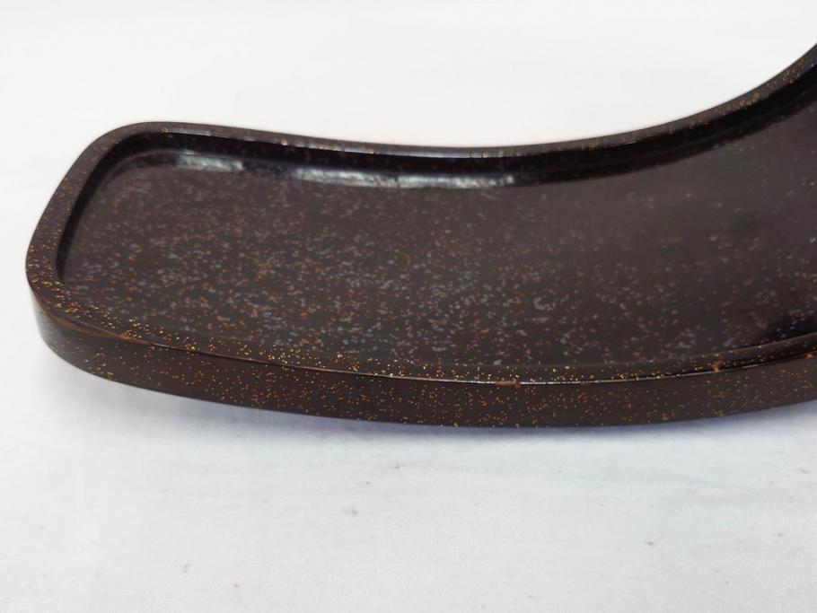 時代物　金蒔絵　大名武具　金の装飾が豪華な鐙(あぶみ、馬具、漆塗り、波千鳥)(R-078411)