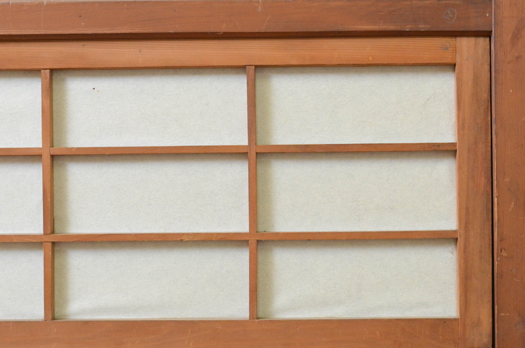 アンティーク建具 上品な佇まいが魅力の裏障子付き格子戸4枚