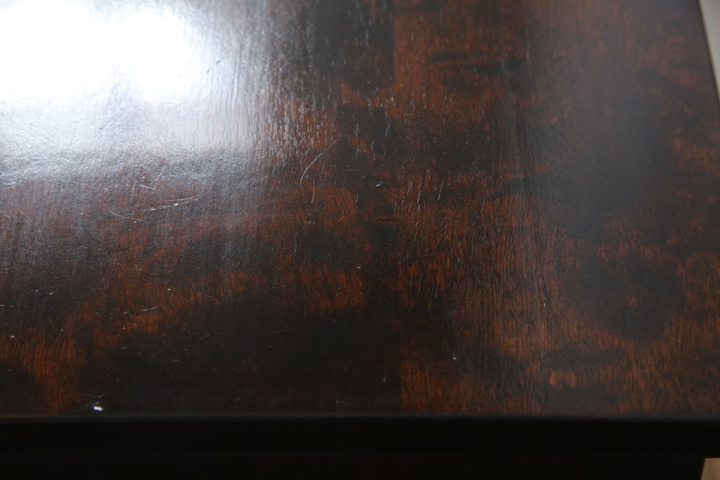 中古　美品　松本民芸家具　末広がりの脚がおしゃれなサイドチェスト(飾り台、サイドテーブル、サイド卓、リビングボード、引き出し)(定価約25万円)(R-069066)