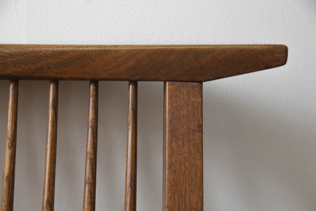 アメリカビンテージ　レア　ジョージナカシマ　刻印なしの年代もの!!　小田急ハルク購入　コノイドチェア(CONOID CHAIR)　CN101　スタイリッシュな佇まいのサイドチェア(ジョージ・ナカシマ、板座チェア、ダイニングチェア、椅子、イス)(R-068123)