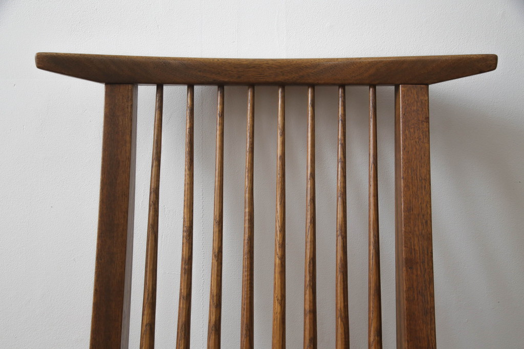 アメリカビンテージ　レア　ジョージナカシマ　刻印なしの年代もの!!　小田急ハルク購入　コノイドチェア(CONOID CHAIR)　CN101　スタイリッシュな佇まいのサイドチェア(ジョージ・ナカシマ、板座チェア、ダイニングチェア、椅子、イス)(R-068123)