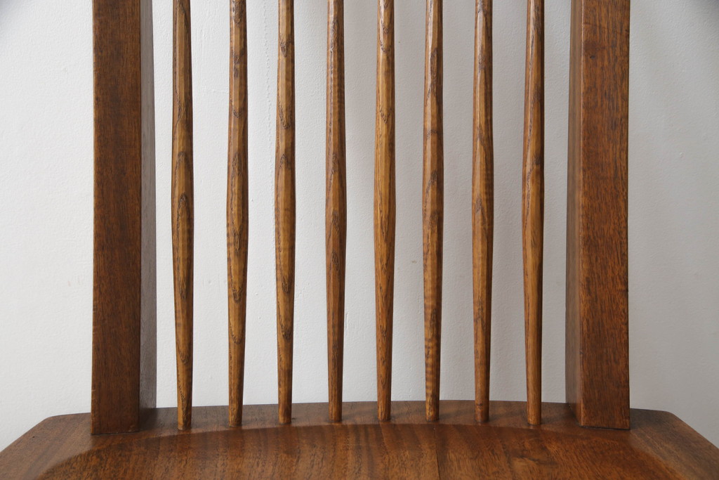 アメリカビンテージ　レア　ジョージナカシマ　刻印なしの年代もの!!　小田急ハルク購入　コノイドチェア(CONOID CHAIR)　CN101　スタイリッシュな佇まいのサイドチェア(ジョージ・ナカシマ、板座チェア、ダイニングチェア、椅子、イス)(R-068123)