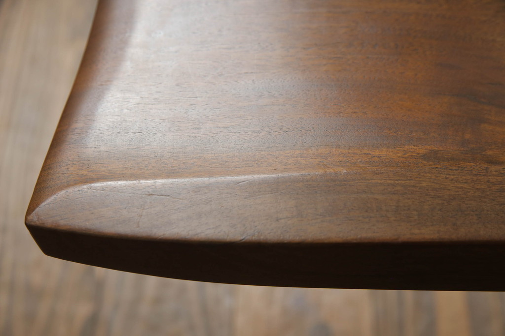 アメリカビンテージ　レア　ジョージナカシマ　刻印なしの年代もの!!　小田急ハルク購入　コノイドチェア(CONOID CHAIR)　CN101　スタイリッシュな佇まいのサイドチェア(ジョージ・ナカシマ、板座チェア、ダイニングチェア、椅子、イス)(R-068123)