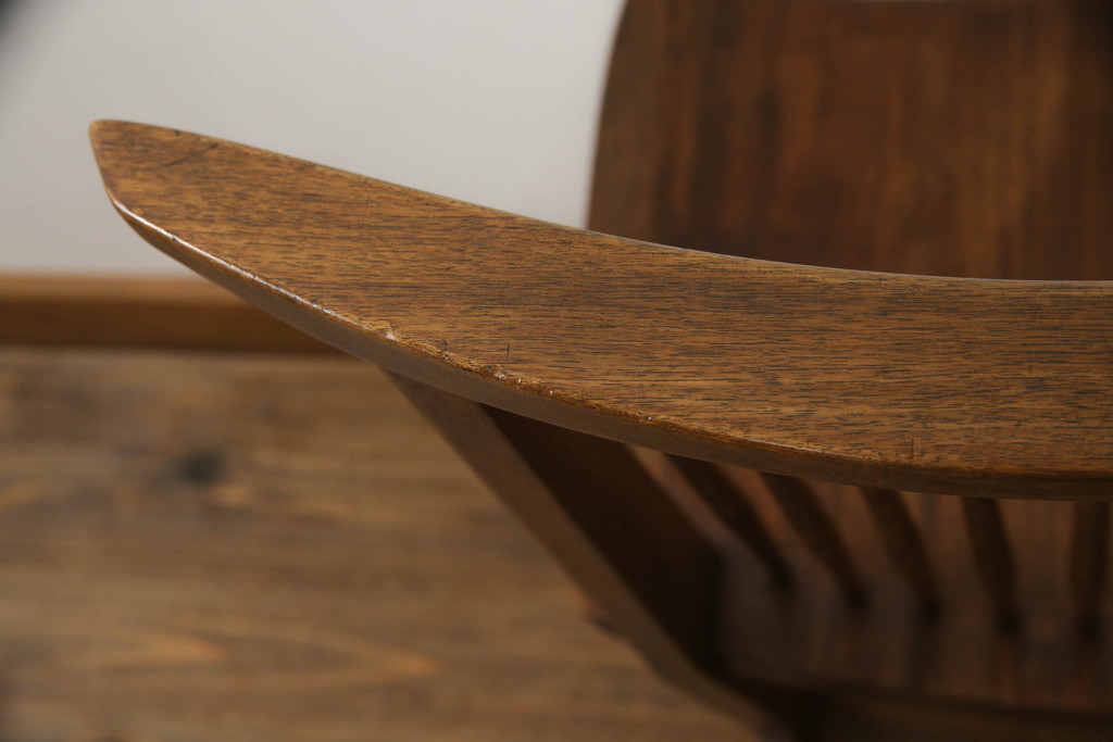 アメリカビンテージ　レア　ジョージナカシマ　刻印なしの年代もの!!　小田急ハルク購入　コノイドチェア(CONOID CHAIR)　CN101　スタイリッシュな佇まいのサイドチェア(ジョージ・ナカシマ、板座チェア、ダイニングチェア、椅子、イス)(R-068123)