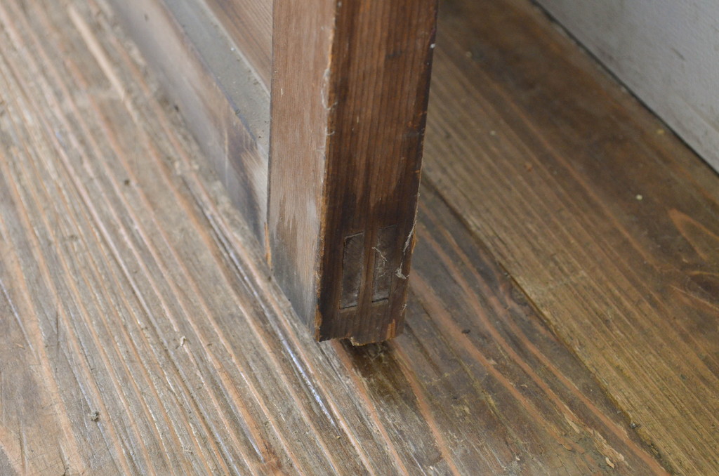 アンティーク建具　大正ロマンを感じさせるお洒落なガラス戸1枚(引き戸)(R-064122)