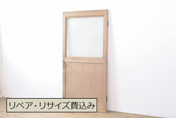 アンティーク建具　和の趣が魅力的な格子戸1枚(引き戸)(R‐067177)