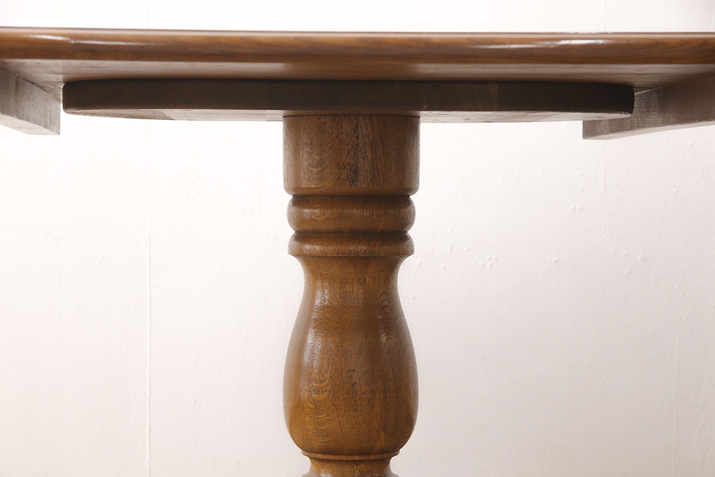 和製ビンテージ　柏木工(KASHIWA・カシワ)　タモ材製ダイニングテーブル(食卓、2人掛け、4人掛け、6人掛け、ヴィンテージ)(R-051520)