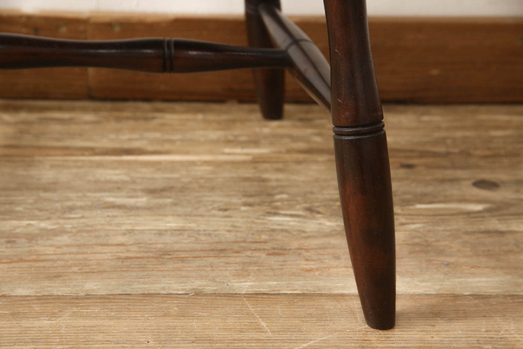 中古　松本民芸家具　シックな佇まいが魅力的な#72型・リーチチェア(ダイニングチェア、ウィンザーチェア、板座チェア、椅子、ウインザーチェア)(R-061149)