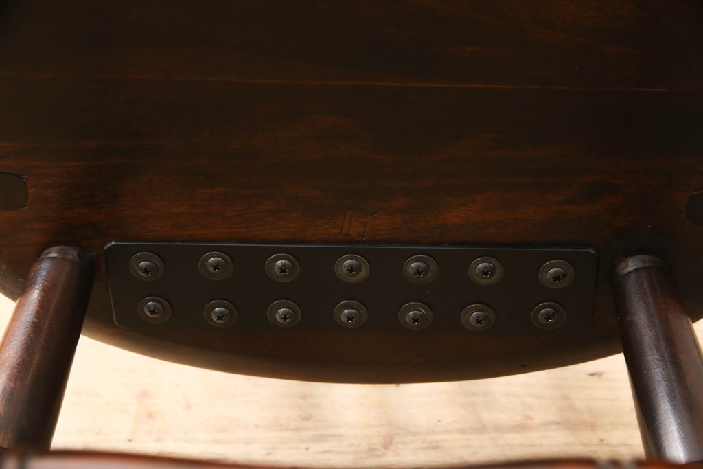 中古　松本民芸家具　シックな佇まいが魅力的な#72型・リーチチェア(ダイニングチェア、ウィンザーチェア、板座チェア、椅子、ウインザーチェア)(R-061149)