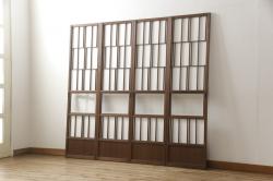 ビンテージ建具　和の風情を演出する御簾戸2枚セット(簾戸、簀戸、葭戸、夏障子、夏戸、葦戸)(R-041089)