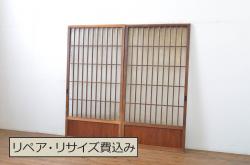 アンティーク雑貨　中古　大きなロートアイアンガーデンフェンス(42)(洋風フェンス、ヨーロッパ風フェンス、門扉、鉄柵)