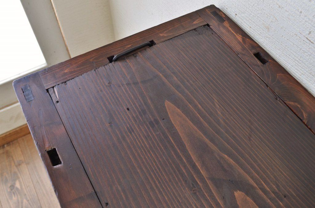 極上美品!シックな二段重ね時代箪笥帳場箪笥