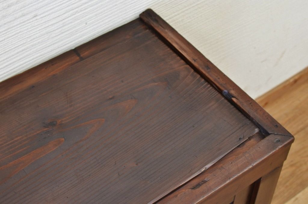 極上美品!シックな二段重ね時代箪笥帳場箪笥