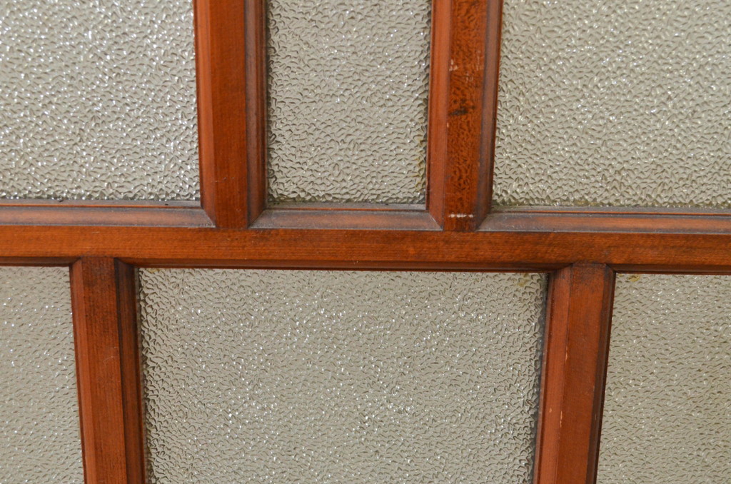 アンティーク建具　大正ロマンな雰囲気作りにおすすめな古い洋館の幅狭ガラス窓4枚セット(引き戸、ガラス戸)(R-069640)