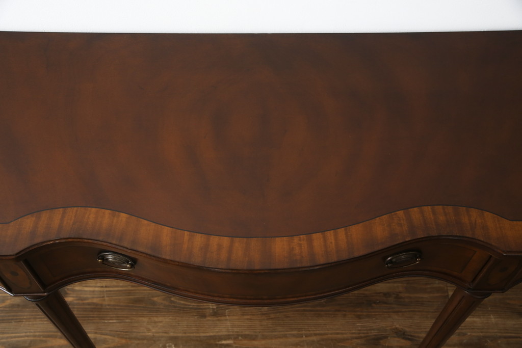 中古　美品　ドレクセル　DREXEL HERITAGE(ドレクセルヘリテイジ)　洗練された上品なデザインが魅力のコンソールテーブル(平机、引き出、サイドテーブル)(R-075680)