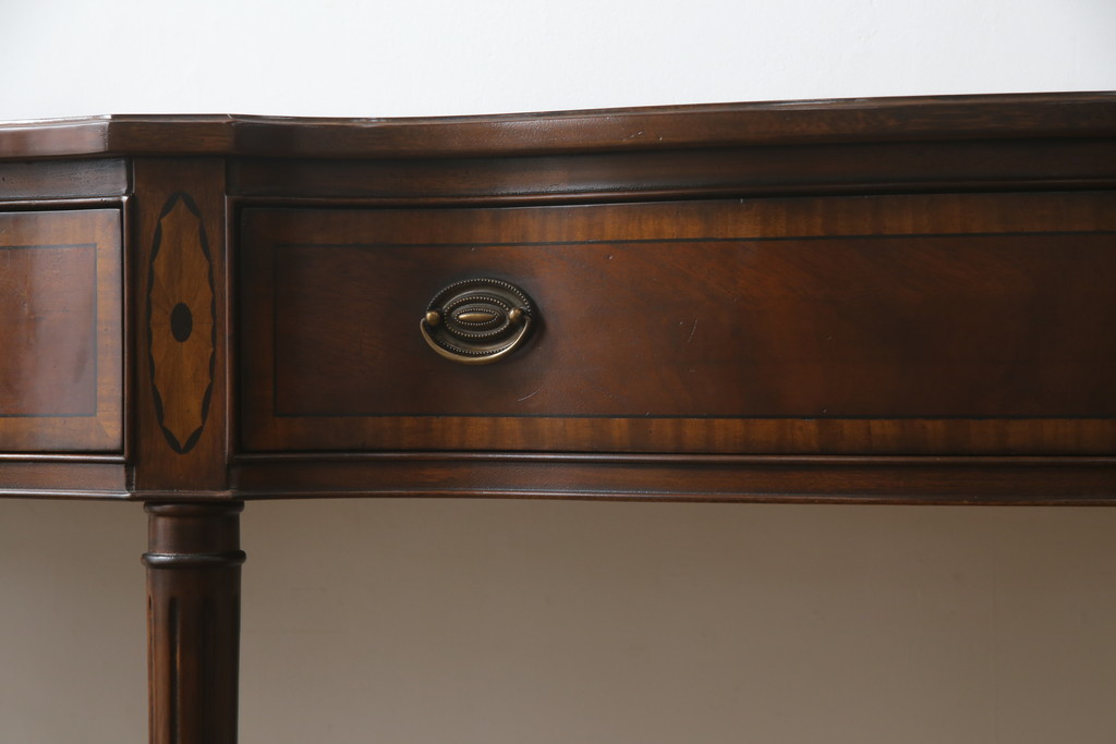 中古　美品　ドレクセル　DREXEL HERITAGE(ドレクセルヘリテイジ)　洗練された上品なデザインが魅力のコンソールテーブル(平机、引き出、サイドテーブル)(R-075680)