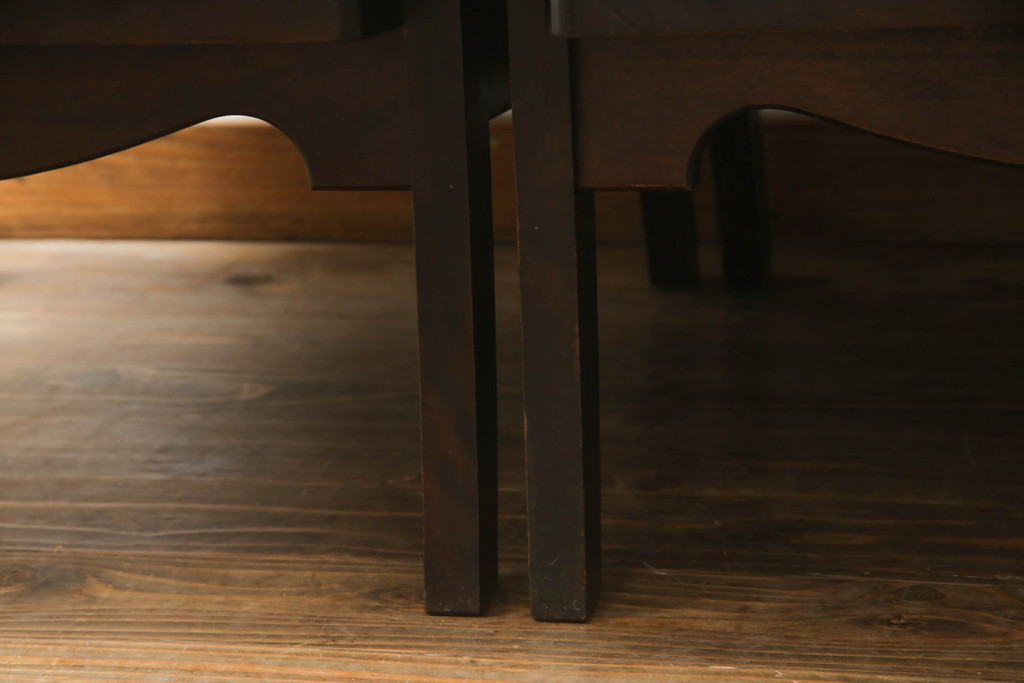 和製ビンテージ　北海道民芸家具　クラシカルな佇まいが美しい3人掛けソファ(三人掛けソファ、3P、ヴィンテージ)(R-053192)
