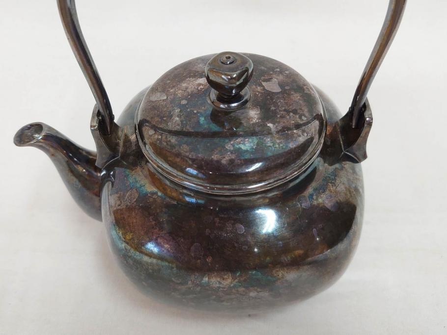 戦前 純銀 359g 重厚感のある銀瓶(煎茶、薬缶、銀水注、湯沸し 戦前 純銀 359g 重厚感のある銀瓶(煎茶、薬缶、銀水注、湯沸し
