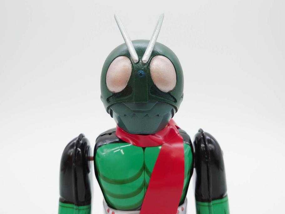 ビリケン商会　デビルマン　仮面ライダー　ブリキのおもちゃ2点セット(石森プロ、永井 豪、ゼンマイ歩行、フィギュア、人形、玩具、特撮、ヒーロー、外箱付き、日本製)(R-078468)