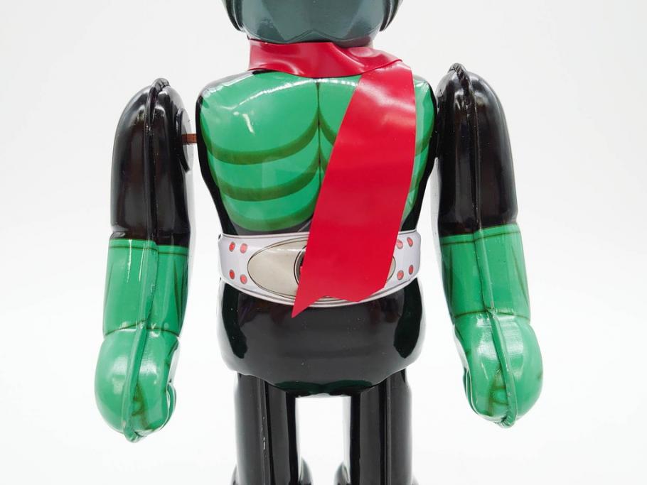 ビリケン商会　デビルマン　仮面ライダー　ブリキのおもちゃ2点セット(石森プロ、永井 豪、ゼンマイ歩行、フィギュア、人形、玩具、特撮、ヒーロー、外箱付き、日本製)(R-078468)