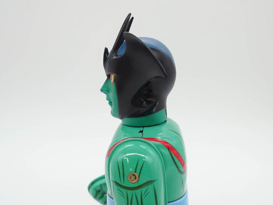 ビリケン商会　デビルマン　仮面ライダー　ブリキのおもちゃ2点セット(石森プロ、永井 豪、ゼンマイ歩行、フィギュア、人形、玩具、特撮、ヒーロー、外箱付き、日本製)(R-078468)
