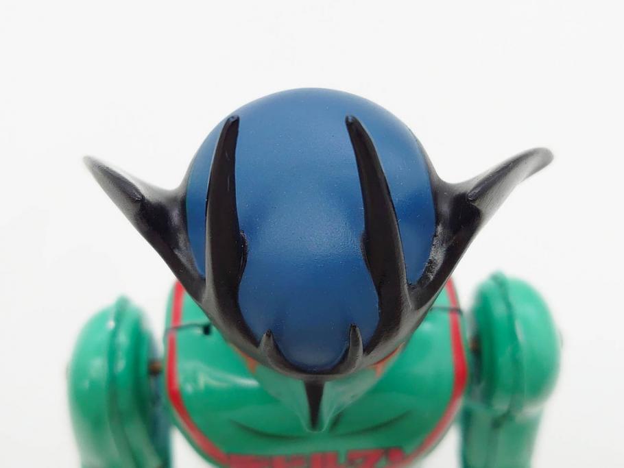 ビリケン商会　デビルマン　仮面ライダー　ブリキのおもちゃ2点セット(石森プロ、永井 豪、ゼンマイ歩行、フィギュア、人形、玩具、特撮、ヒーロー、外箱付き、日本製)(R-078468)