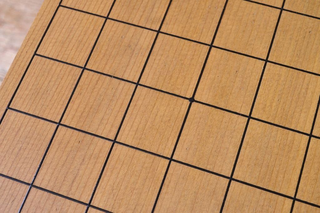 アンティーク雑貨　○古い将棋盤五寸九分