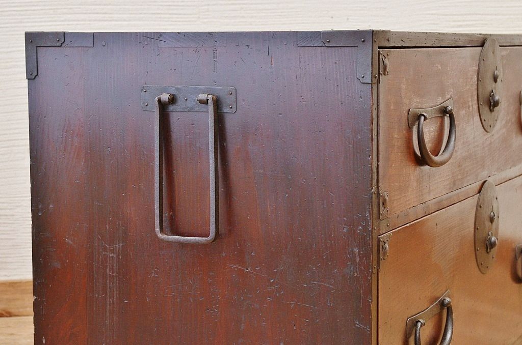 アンティーク家具　前面欅!アンティーク時代箪笥ローボード1