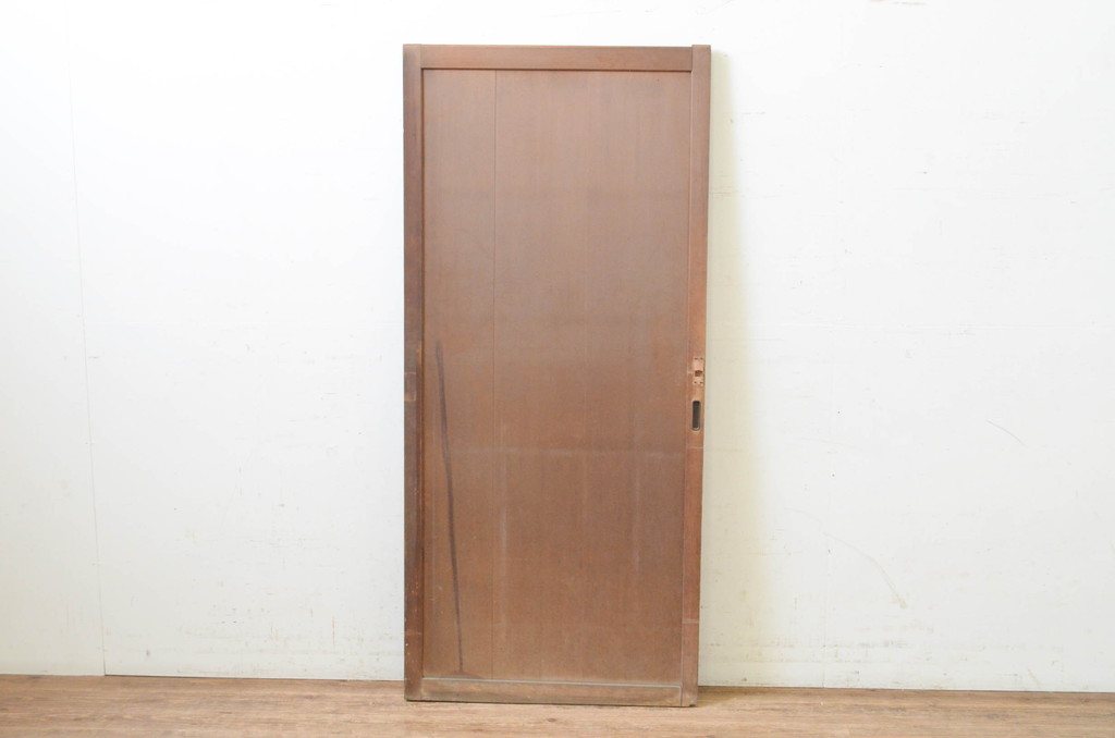 アンティーク建具　杉材　美しい柾目が魅力的な板戸窓1枚(引き戸)(R-069647)