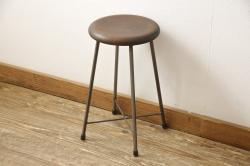 ラフジュ工房オリジナル　シンプルで馴染みやすいスツール(椅子、イス、板座チェア)(R-059342)