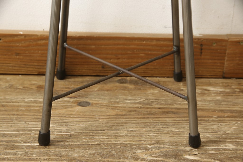 ラフジュ工房オリジナル　シンプルで馴染みやすいスツール(椅子、イス、板座チェア)(R-059344)