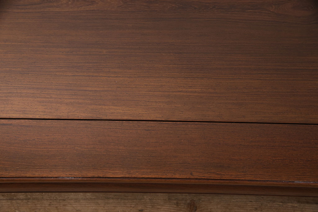 中古　伝統工芸　中森喜三郎作　大阪唐木指物　シタン材(紫檀材)　どっしりとした佇まいに風格を感じる座卓(ローテーブル、センターテーブル)(R-053933)