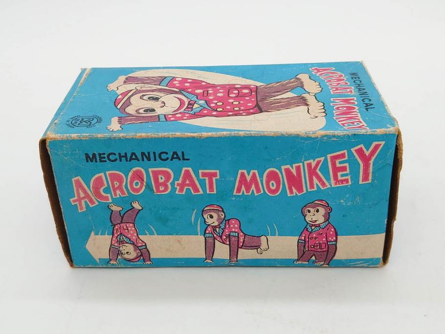 NEWS-BOY　三輪車(VELOCIPEDE)　ACROBAT MONKEY　WHISTLING SPACE TOP SET　ジャンピングコマ　かんらん車　Playland Express　のりものあそび　FAIRYLAND TRAIN SET　HIGHWAY SET　ブリキのおもちゃ10点セット(猿、遊園地、観覧車、乗り物、ゼンマイ歩行、フィギュア、人形、玩具、日本製)(R-078506)